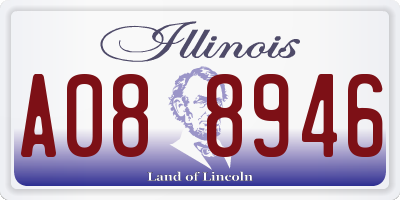 IL license plate A088946