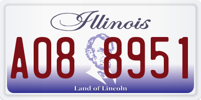 IL license plate A088951