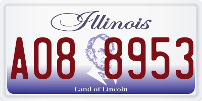 IL license plate A088953