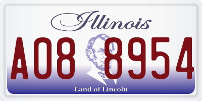 IL license plate A088954