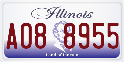 IL license plate A088955