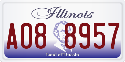 IL license plate A088957