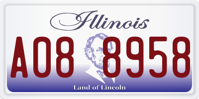 IL license plate A088958