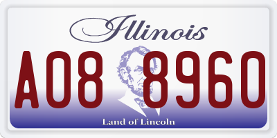 IL license plate A088960