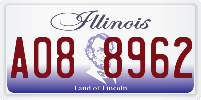 IL license plate A088962