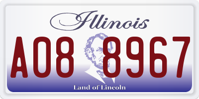 IL license plate A088967