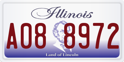 IL license plate A088972