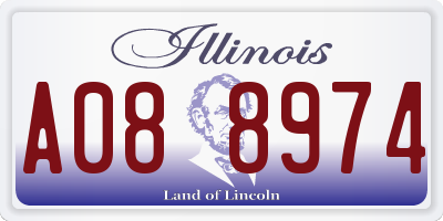 IL license plate A088974