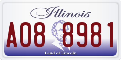 IL license plate A088981