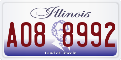 IL license plate A088992