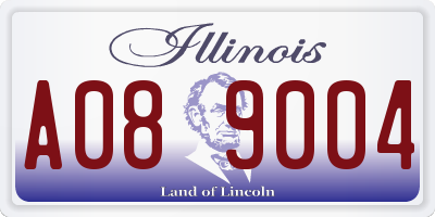 IL license plate A089004