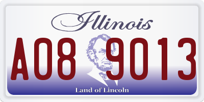 IL license plate A089013
