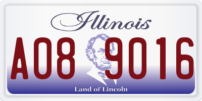 IL license plate A089016