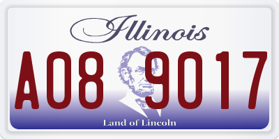 IL license plate A089017