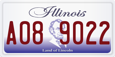 IL license plate A089022