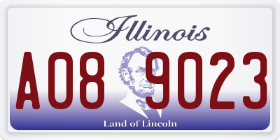 IL license plate A089023
