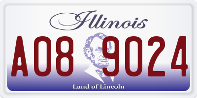IL license plate A089024