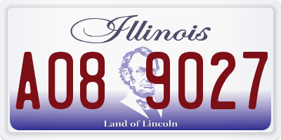 IL license plate A089027