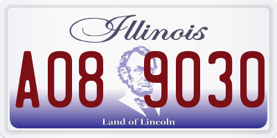 IL license plate A089030