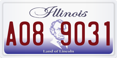 IL license plate A089031