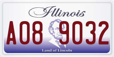 IL license plate A089032