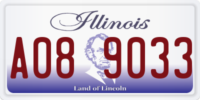IL license plate A089033