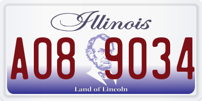IL license plate A089034