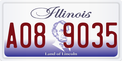 IL license plate A089035
