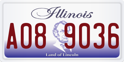 IL license plate A089036
