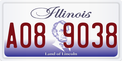 IL license plate A089038