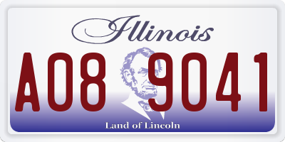 IL license plate A089041