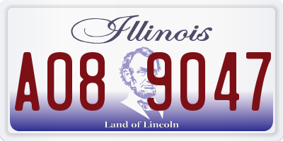 IL license plate A089047