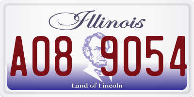 IL license plate A089054