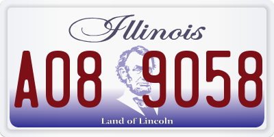 IL license plate A089058