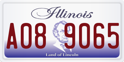 IL license plate A089065