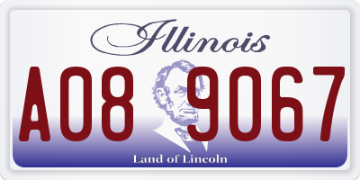 IL license plate A089067