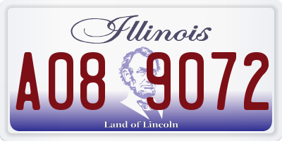 IL license plate A089072