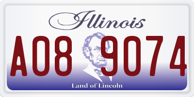 IL license plate A089074