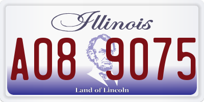 IL license plate A089075