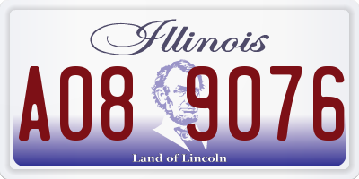 IL license plate A089076