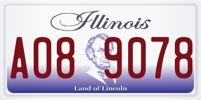 IL license plate A089078