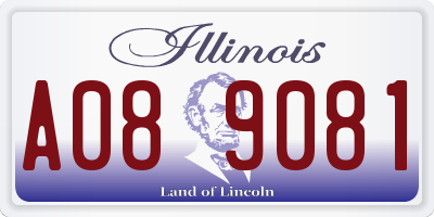 IL license plate A089081