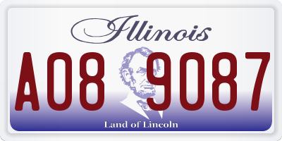 IL license plate A089087