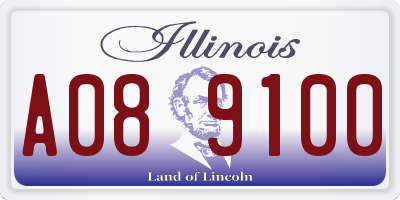 IL license plate A089100