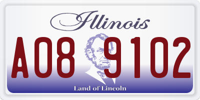 IL license plate A089102