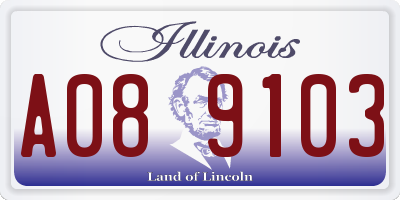 IL license plate A089103