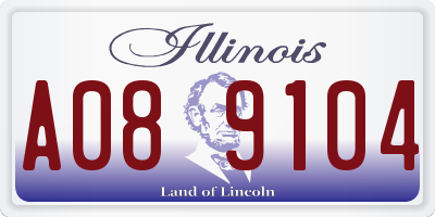 IL license plate A089104