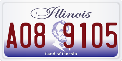 IL license plate A089105