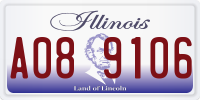 IL license plate A089106