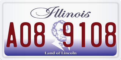 IL license plate A089108